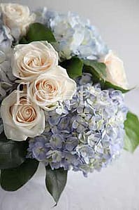 Blue Hydrangea Wedding Centerpiece | Floret.ca