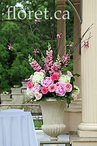 Romantic Pink Ceremony Arrangements At West River | Floret.ca