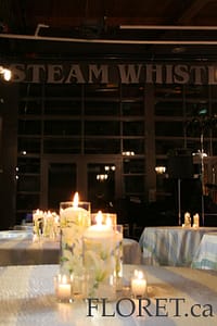 Steam_Whistle_Brewery_Wedding_Centerpieces Non-Traditional Valentine's Day Wedding at Steam Whistle Brewery