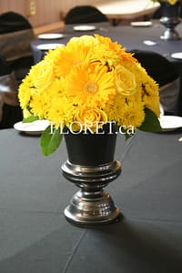 Stunning Marigold Centerpieces At The Berkeley Church