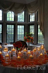 Sweetheart Candlescape At Vaughan Estates | Floret.ca Sweetheart Headtable Candlescape At Vaughan Estates | Floret.ca