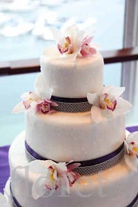 White Orchid Wedding Cake | Floret.ca