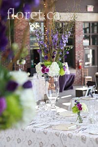 Wedding Centerpieces at The Steam Whistle Brewery | Floret.ca