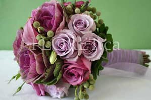 Purple Cabbage Wedding Bouquet Purple Rose Cabbage Wedding Bouquet | Floret.ca