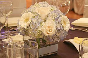 blue_white_hydrangea_centerpiece Blue Hydrangea Centerpiece | Floret.ca