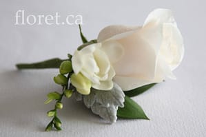Elegant Rose Boutonniere | Floret.ca