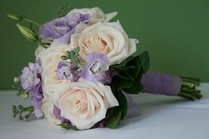 Cream And Purple Wedding Bouquet Cream and Purple Wedding Bouquet | Floret.ca