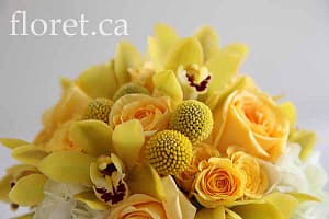 Golden Yellow Bridal Bouquet | Floret.ca